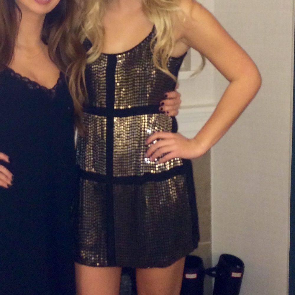 Karina Grimaldi metal bedazzled dress